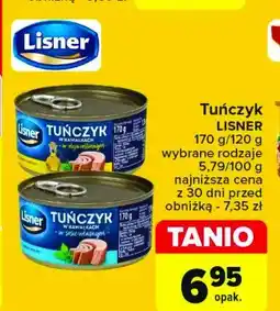 Carrefour Tuńczyk w kawałkach w sosie własnym Lisner oferta