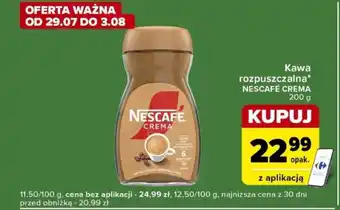 Carrefour Express Kawa rozpuszczalna NESCAFÉ CREMA 200 g oferta