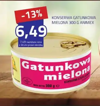 Hildebrandt KONSERWA GATUNKOWA MIELONA 300 G ANIMEX oferta