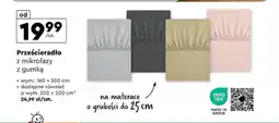 Biedronka Prześcieradło z mikrofazy z gumką 160 x 200 cm oferta