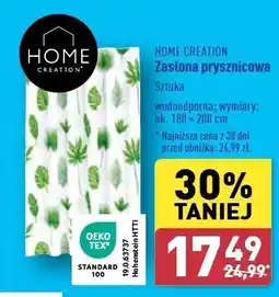 ALDI Zasłona prysznicowa 180 x 200 cm Home Creation oferta