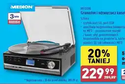 ALDI Gramofon i odtwarzacz kaset Medion oferta