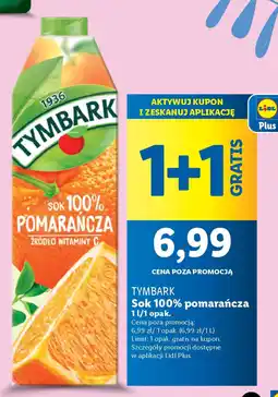 Lidl TYMBARK Sok 100% pomarańcza 1 L oferta