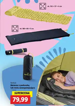 Lidl Rocktrail Materac z poduszką / mata samopompująca oferta