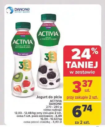 Carrefour Jogurt jagoda-borówka amerykańska Danone Activia oferta