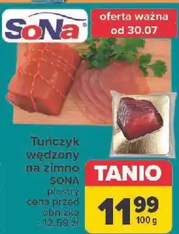 Carrefour Tuńczyk wędzony na zimno Sona oferta