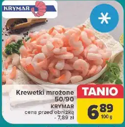 Carrefour Krewetki gotowane mrożone 50/90 Krymar oferta