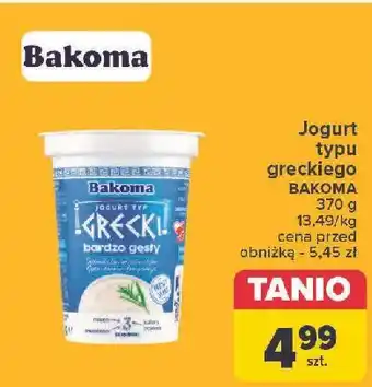 Carrefour Jogurt naturalny Bakoma Grecki oferta