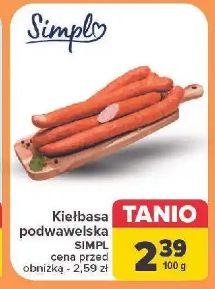 Carrefour Kiełbasa podwawelska Simpl oferta