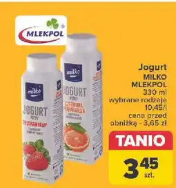 Carrefour Jogurt czerwona pomarańcza Milko oferta