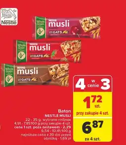 Carrefour Baton truskawkowy Nestle Musli oferta