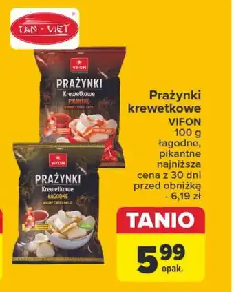 Carrefour Prażynki krewetkowe łagodne Vifon oferta