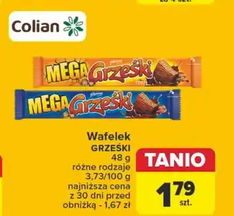 Carrefour Wafelek kakaowy w czekoladzie deserowej Grześki Mega oferta