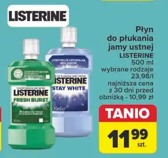 Carrefour Płyn do płukania ust Listerine Stay White oferta