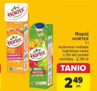 Carrefour Napój pomarańczowo-brzoskwiniowy Hortex oferta
