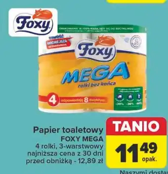 Carrefour Papier toaletowy Foxy Mega oferta