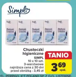 Carrefour Chusteczki higieniczne Simpl oferta