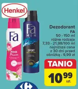 Carrefour Dezodorant Fa Pink Passion oferta