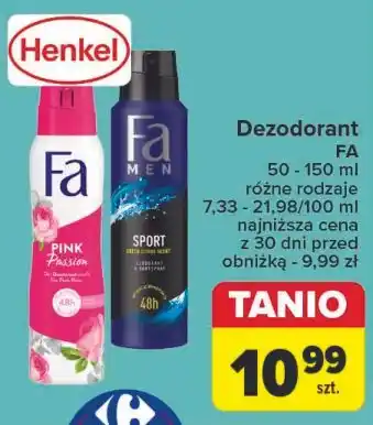 Carrefour Dezodorant Fa Pink Passion oferta