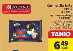 Carrefour Karma dla kota wołowina i kurczak Purina Felix Fantastic oferta