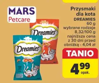 Carrefour Przysmak dla kota z kurczakiem Dreamies oferta