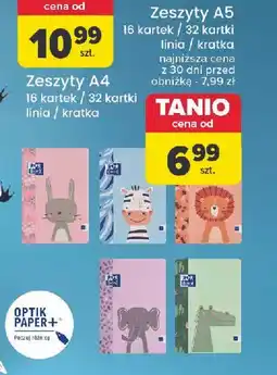 Carrefour Zeszyt a5 32 kartki linia Oxford oferta