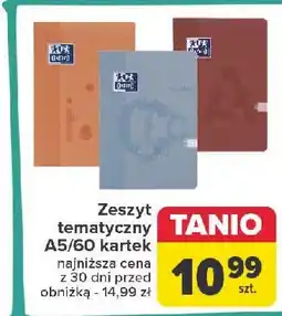 Carrefour Zeszyt a5/60 kartek Oxford oferta
