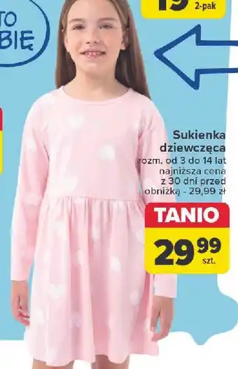 Carrefour Sukienka dziewczęca 3-14 lat oferta