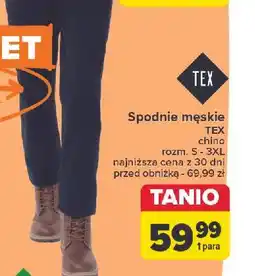 Carrefour Spodnie męskie s-3xl Tex oferta