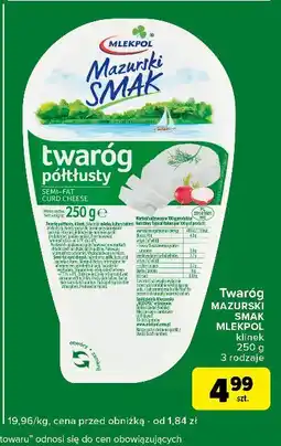 Carrefour Express Twaróg połtłusty Mazurski Smak oferta