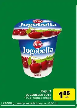 Carrefour Express Jogurt wiśnia Zott Jogobella oferta