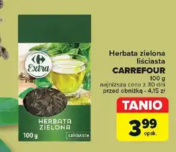 Carrefour Herbata zielona naturalna Carrefour oferta
