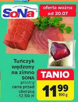 Carrefour Tuńczyk wędzony na zimno Sona oferta