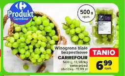 Carrefour Winogrona białe bezpestkowe Carrefour targ świeżości oferta