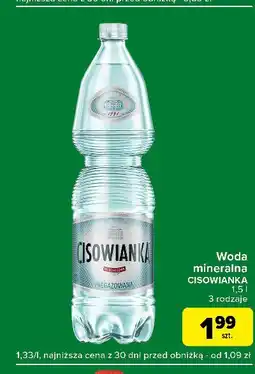 Carrefour Express Woda lekko gazowana Cisowianka oferta