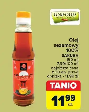 Carrefour Olej sezamowy Sakura oferta