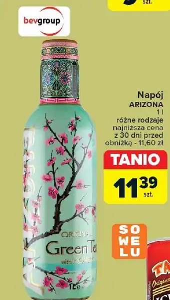 Carrefour Napój zielona herbata z miodem Arizona oferta