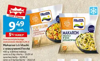 Auchan Makaron tagliatelle z sosem szpinakowym Frosta oferta