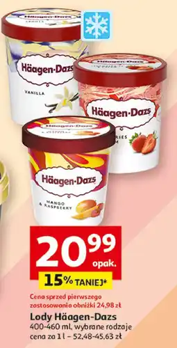 Auchan Lody strawberries & cream Haagen-Dazs oferta