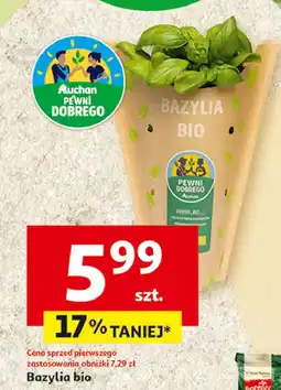 Auchan Bazylia bio Auchan Pewni Dobrego oferta