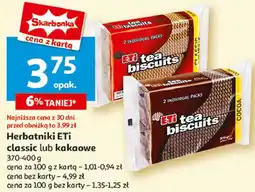 Auchan Herbatniki kakaowe Eti Tea Biscuits oferta