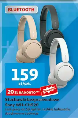 Auchan Słuchawki wh-ch520 białe Sony oferta