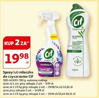 Auchan Mleczko do czyszczenia z mikrokryształkami original Cif Cream oferta