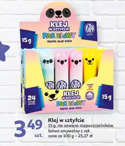 Auchan Klej transparentny pastelowy Astra oferta