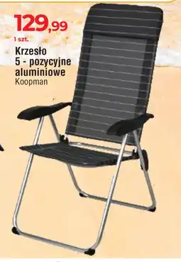 E.Leclerc Krzesło aluminiowe 5-pozycyjne Koopman oferta