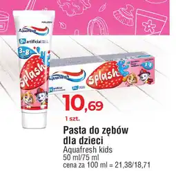 E.Leclerc Pasta do zębow truskawkowa 3-8 lat Aquafresh Splash oferta