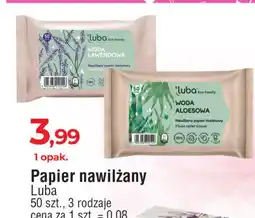 Papier nawilżany woda aloesowa Luba