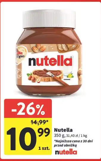 Intermarche Krem czekoladowo-orzechowy Nutella oferta