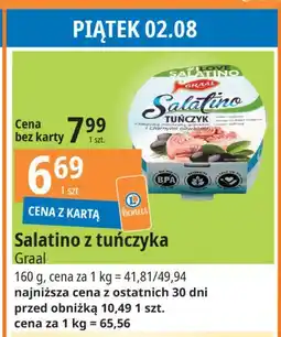 E.Leclerc Tuńczyk z czarnymi oliwkami Graal Salatino oferta