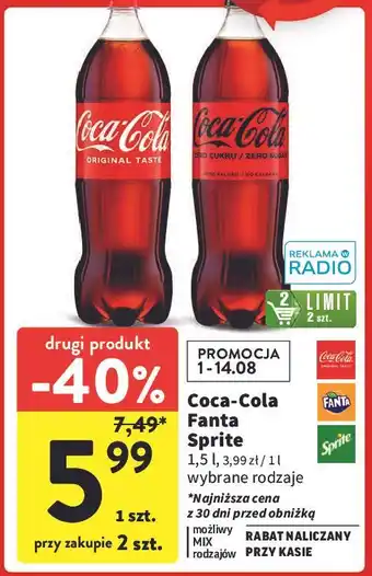 Intermarche Napój Coca-Cola Zero oferta